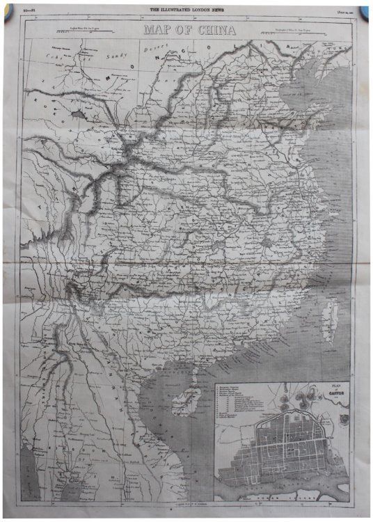 Map of China with Plan of Canton.