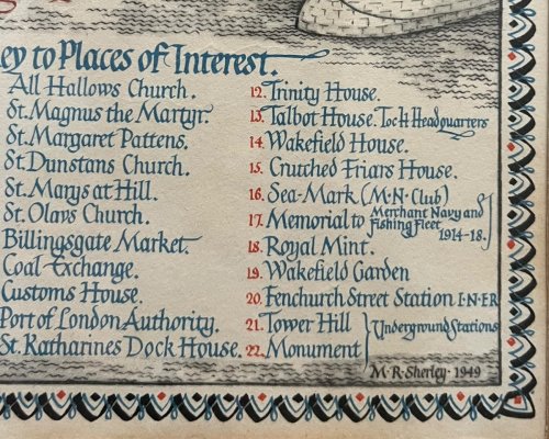 Decorative Map of Tower Hill & District.