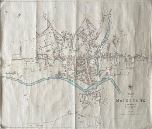 Map of the Town of Maidstone in the County of Kent.