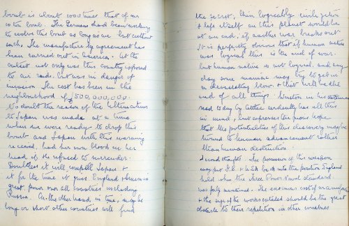 1942 - 1946 SUPER, ORIGINAL MANUSCRIPT DIARY AND JOURNAL OF NOTED BRITISH SOLDIER, MBE RECIPIENT AND THE FATHER OF A DISTINGUISHED HERO OF WORLD WAR II