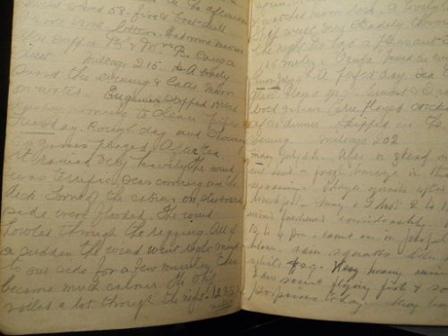 1912 ORIGINAL TWO VOYAGE MANUSCRIPT DIARY: AUSTRALIA TO LONDON, THEN LONDON TO CALCUTTA WITH DESCRIPTIONS OF ALL POINTS AND PORTS IN BETWEEN