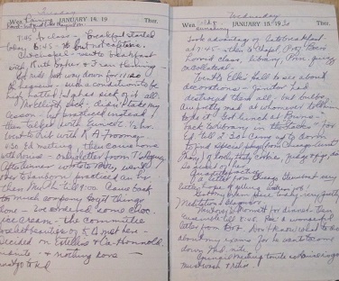 1930 ORIGINAL MANUSCRIPT DIARY OF A YOUNG OHIO VIOLINST WHO WOULD ONE DAY SOON DEFY HER JAPANESE CAPTORS, ENDURE THREE YEARS OF HORRIFIC TREATMENT AND DEPRIVATIONS EVEN WHILE PREGNANT IN PRISON ONLY TO ENDURE AND FLOURISH UNTIL HER 97TH YEAR