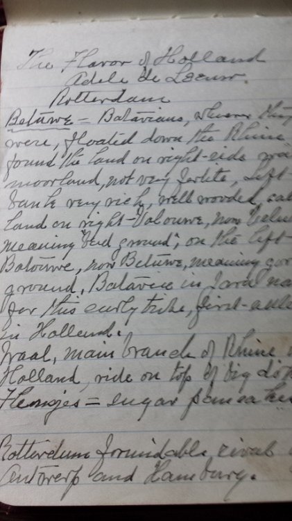 c1927 ORIGINAL MANUSCRIPT NOTES OF A TRIP TO HOLLAND THAT WOULD LATER BE PUBLISHED: THE FLAVOR OF HOLLAND BY AN ACCOMPLISHED CHILDREN'S AUTHOR, BIOGRAPHER AND TRAVEL WRITER