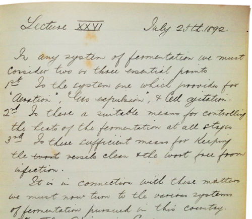 1892 ORIGINAL MANUSCRIPT JOURNAL FILLED WITH 19TH CENTURY HANDWRITTEN BRITISH BEER MAKING AND BREWING INSTRUCTION, EDUCATION AND THEORY