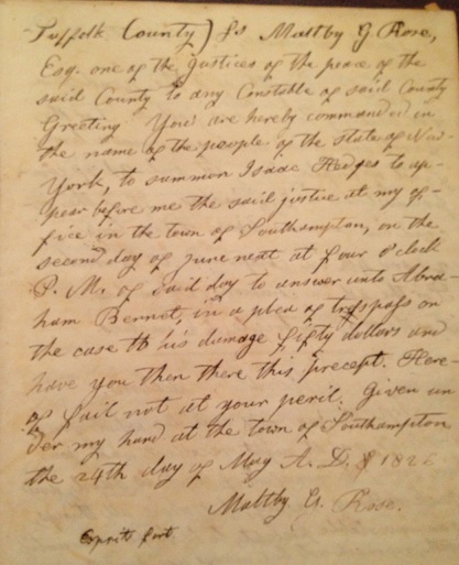 1820s ORIGINAL MANUSCRIPT COPY BOOK, CATCHALL CREATED BY A NOTED JUSTICE OF THE PEACE AND EVENTUAL SCRAPBOOK OF A YOUNG SAG HARBOR WOMAN