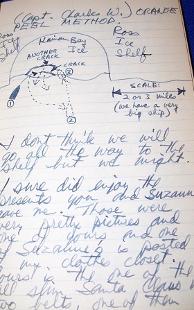 1955 ORIGINAL SIGNIFICANT MANUSCRIPT DIARY AND JOURNAL OF THE WORLD'S LARGEST ICE BREAKER ON IT'S FIRST POLAR EXPEDITION HANDWRITTEN BY THE CHIEF ENGINEER