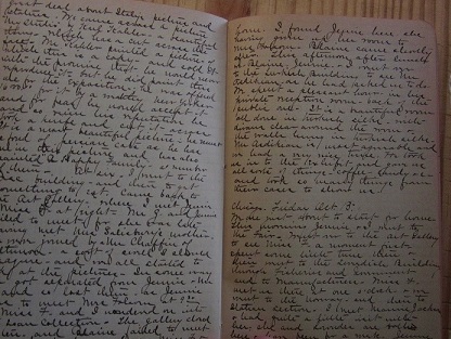1893 - 1894 ORIGINAL MANUSCRIPT DIARY HANDWRITTEN BY THE DAUGHTER OF THE GOVERNOR OF WISCONSIN, A DEDICATED DIARIST WHO DETAILS HER FATHER'S LAST DAYS OF PAIN MERE WEEKS AFTER THE PLEASURE OF SEEING THE CHICAGO WORLD'S FAIR AND MUCH MORE