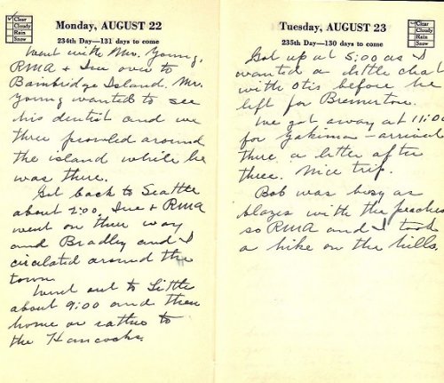 1938 ORIGINAL MANUSCRIPT DIARY HANDWRITTEN BY A GREAT FALLS MONTANA SINGLE DAD WHO WORKS HARD TEACHING HIS SON THE MANLY ARTS OF SHOOTING, HUNTING, TREATING SKINS AND READING BOOKS