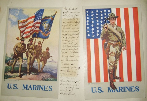 1917 ORIGINAL SCRAPBOOK COMPILED WITH HANDWRITTEN NOTES BY A UNITED STATES MARINE SERVING AT GUANTANAMO DURING THE SUGAR INTERVENTION