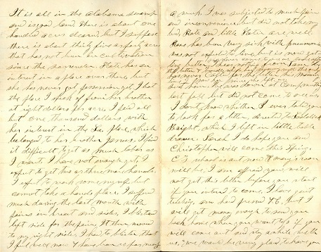 1870s ORIGINAL GROUP OF FOUR [4] PARTIAL MANUSCRIPT LETTERS OF LIFE, DEATH AND THE LEGACY OF HER HUSBAND