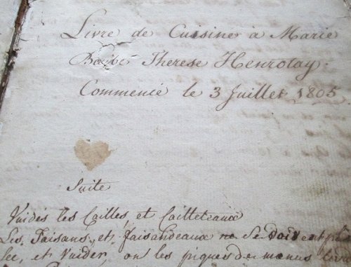 1805 ORIGINAL MANUSCRIPT COOKBOOK AND ANCIENT TREASURE OF EUROPEAN CULINARIA