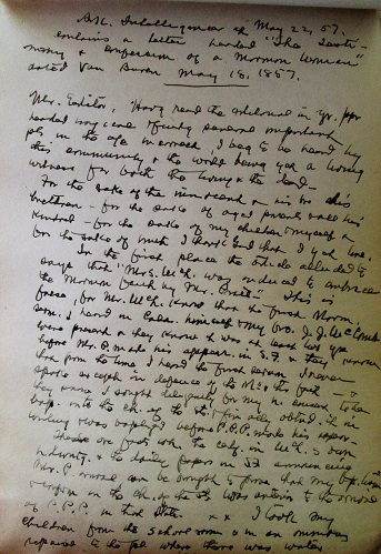 1880s - 1900s ORIGINAL MANUSCRIPT JOURNAL OF ONE ARKANSAS MAN'S DETERMINED DOCUMENTING OF THE 1857 MORMON ATROCITY AND AMERICA'S WORST MASS SHOOTING KNOWN AS THE MOUNTAIN MEADOWS MASSACRE