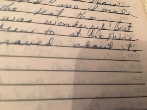 1949 ORIGINAL POST WAR MANUSCRIPT DIARY HANDWRITTEN BY A CHARMING RUSSIAN STUDIES SORORITY SISTER AND UNIVERSITY OF MISSISSIPPI COED