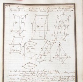 1818 SUPERB, ORIGINAL 600+ PAGE FRENCH MANUSCRIPT BOOK OF COMPLEX AND ADVANCED MATHEMATICS, GEOMETRY, STATISTICS, NAVIGATION AND MORE BEAUTIFULLY EXECUTED AND LITTERED WITH 100s OF DRAWINGS, GRAPHS AND CHARTS