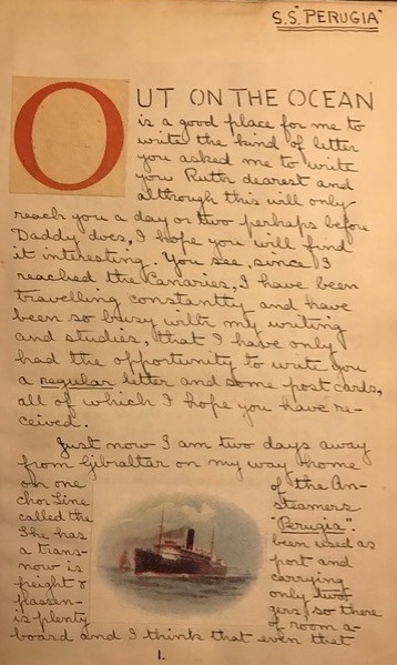1915 ORIGINAL EXPEDITION JOURNAL AND TRAVEL SCRAPBOOK TO WEST AFRICA AND THE ISLANDS OFF THE WEST COAST FOR HIS DAUGHTER RUTHIE HANDWRITTEN AND COMPILED BY A TRUE RENAISSANCE MAN WITH THE BACKDROP OF WWI LOOMING