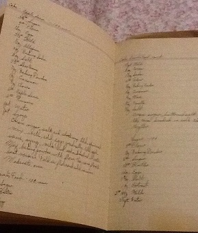 1940s ORIGINAL MANUSCRIPT BOOK OF RECIPES FOR FEEDING A SUBMARINE FULL OF SAILORS AND SEAMEN
