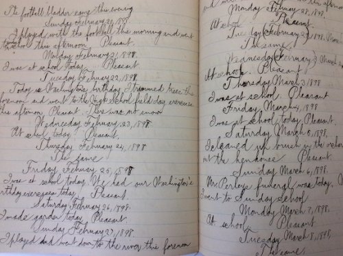 1897 ORIGINAL MANUSCRIPT DIARY HANDWRITTEN BY AN ALL-AMERICAN BOY-NEXT-DOOR WHO HAPPENS TO LIVE IN A TENT