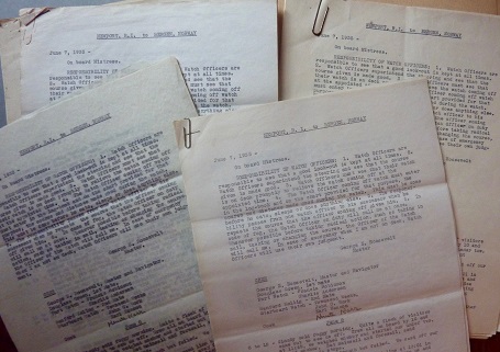 1935 - 1947 ORIGINAL GROUP INCLUDING LOGS AND SCRAPBOOK OF THE NOTED RACING SCHOONER THE 'MISTRESS'