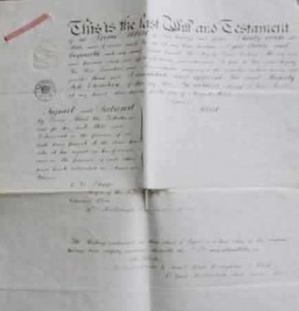 1852 ORIGINAL, SUPERB RELIC OF HIS LOVE AND SIGNIFICANT MANUSCRIPT DOCUMENT 'LAST WILL AND TESTAMENT' OF PRINCE ALBERT, THE LOVING HUSBAND AND CONFIDANT OF QUEEN VICTORIA, ONE OF THE MOST BELOVED AND REVERED MONARCHS TO EVER RULE
