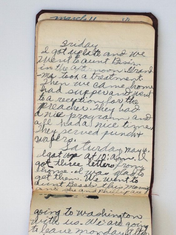 1929 Teen Girl's Handwritten Account of an Epic Family Road Trip from Texas through the Northern States, Washington, DC and Ontario, Canada