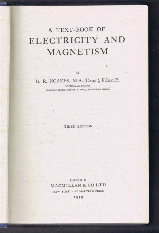A Text-Book of Electricity and Magnetism