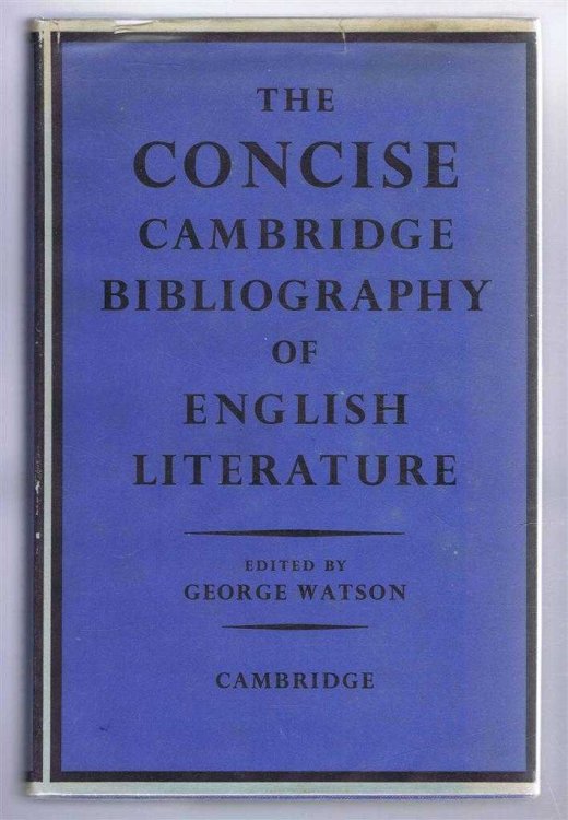 The Concise Cambridge Bibliography of English Literature