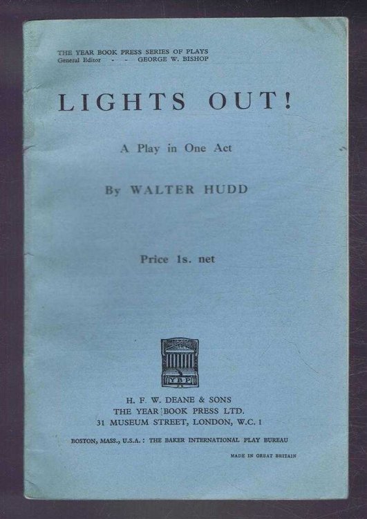 Lights Out! A Play In One Act