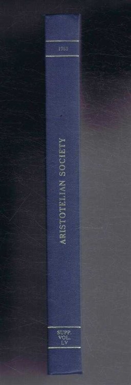 The Aristotelian Society: Supplementary Volume L1V (54) 1980. The Symposia read at the Joint Session of the Aristotelian Society and the Mind Association at the University of Edinburgh 11-13 July 1980