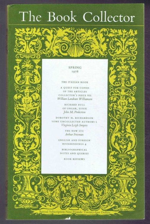 The Book Collector, Volume 27, No. 1. Spring 1978