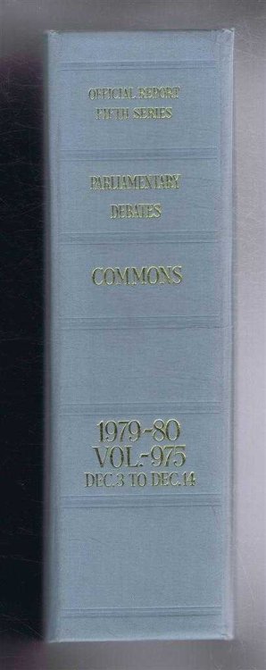Parliamentary Debates (Hansard). Fifth Series - Vol. 975. House of Commons Official Report. Session 1979-80 comprising period 3rd - 14th December 1979