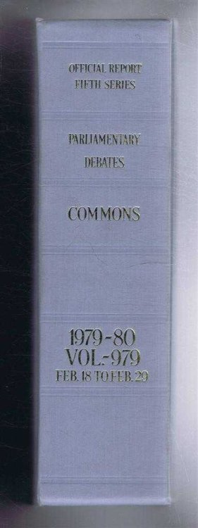 Parliamentary Debates (Hansard). Fifth Series - Vol. 979. House of Commons Official Report. Session 1979-80 comprising period 18th - 29th February 1980