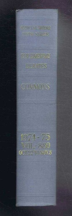 Parliamentary Debates (Hansard). Fifth Series - Vol. 880. House of Commons Official Report. Session 1974-75 comprising period 22nd October - 8th November 1974