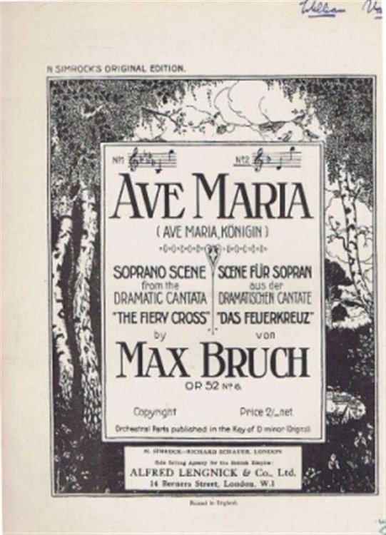 Ave Maria (Ave Maria Konigin), Soprano Scene from the Dramatic Cantata 
