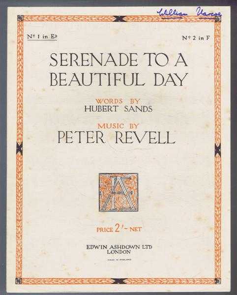 Serenade to a Beautiful Day. No1 In e flat. Voice with piano