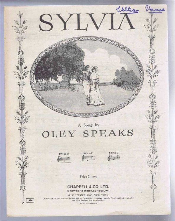 Sylvia, a song. No. 1 in E flat. No. 1414