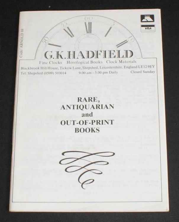 G. K. Hadfield Rare, Antiquarian and Out-Of-Print Books Catalogue (Code: ARNOLD 88)