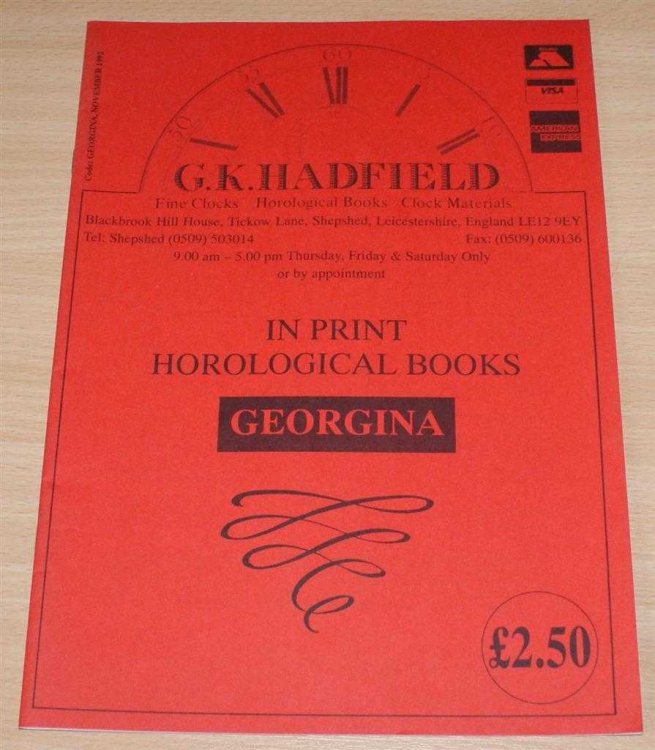 Image for G. K. Hadfield Catalogue - In Print Horological Books, Georgina, November 1992 G. K. Hadfield Catalogue - In Print Horological Books, Georgina, November 1992