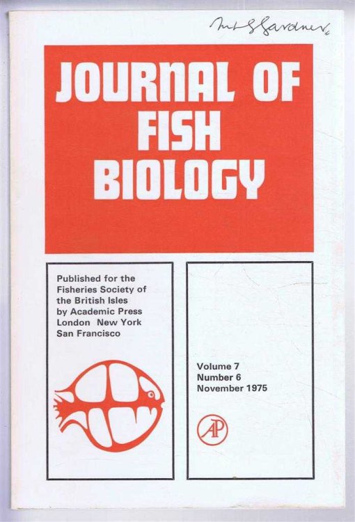 Journal of Fish Biology. Volume 7, Number 6, November 1975