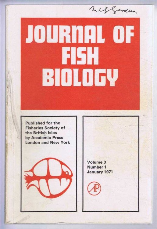 Journal of Fish Biology. Volume 3, Number 1, January 1971