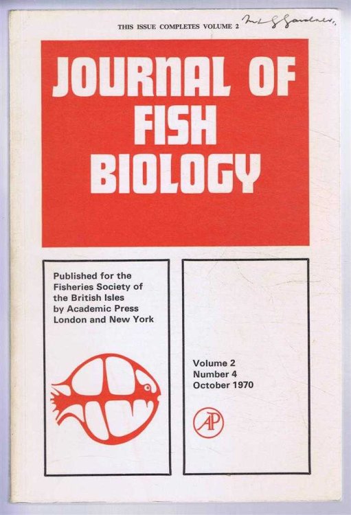 Journal of Fish Biology. Volume 2, Number 4, October 1970