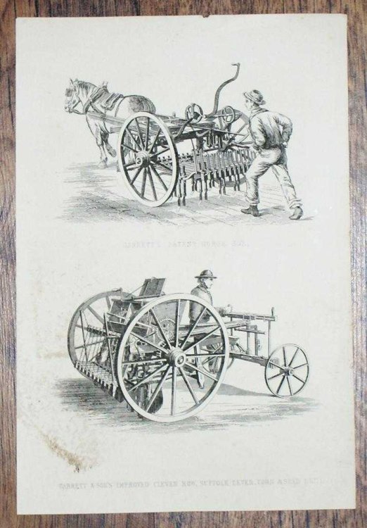 Engraved Plate from C19 Agricultural Book showing 