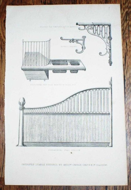Engraved Plate from C19 Agricultural Book showing 
