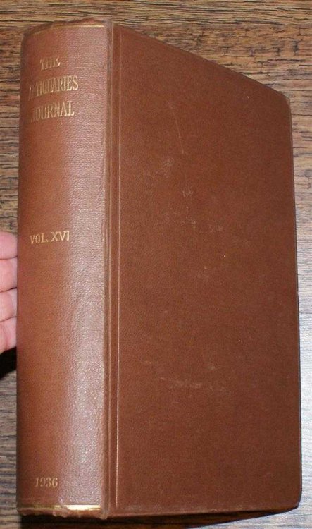 The Antiquaries Journal, Being the Journal of The Society of Antiquaries of London, Volume XVI 1936, Numbers 1, 2, 3 and 4. January, April, July and October 1936