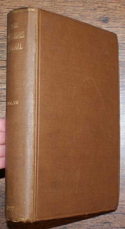 The Antiquaries Journal, Being the Journal of The Society of Antiquaries of London, Volume VII 1927, Numbers 1, 2, 3 and 4. January, April, July and October 1927