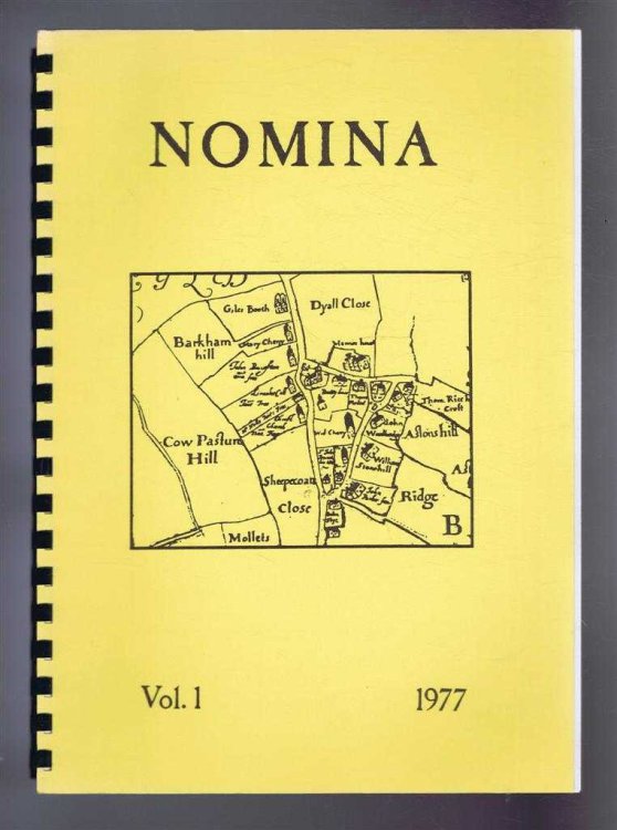 Nomina. Vol. 1 - 1977, A newsletter of name studies relating to Great Britain and Ireland