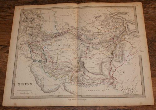 Map of Oriens (Modern Day Iran) - disbound sheet from 1857 