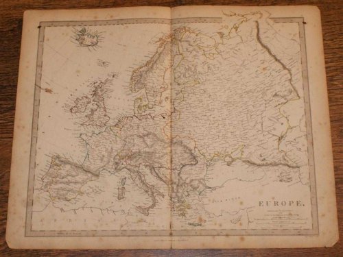 Map of Europe - disbound sheet from 1857 