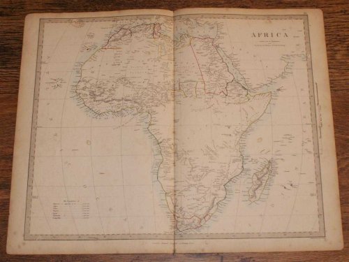 Map of Africa - disbound sheet from 1857 