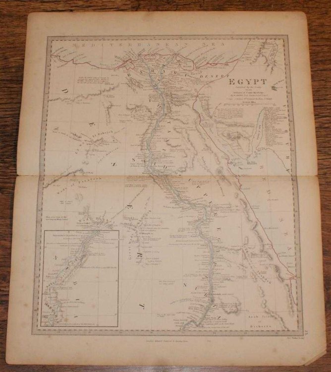 Map of Africa - disbound sheet from 1857 