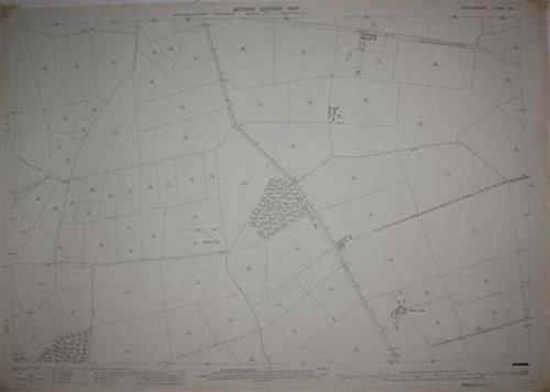 1:2500 Ordnance Survey Map, Leicestershire Sheet XIV.1, Second Edition 1904, Surveyed in 1884, Revised in 1902, Reprint 40/41, Large-scale plan of the area north of the village of Saltby in Leicestershire